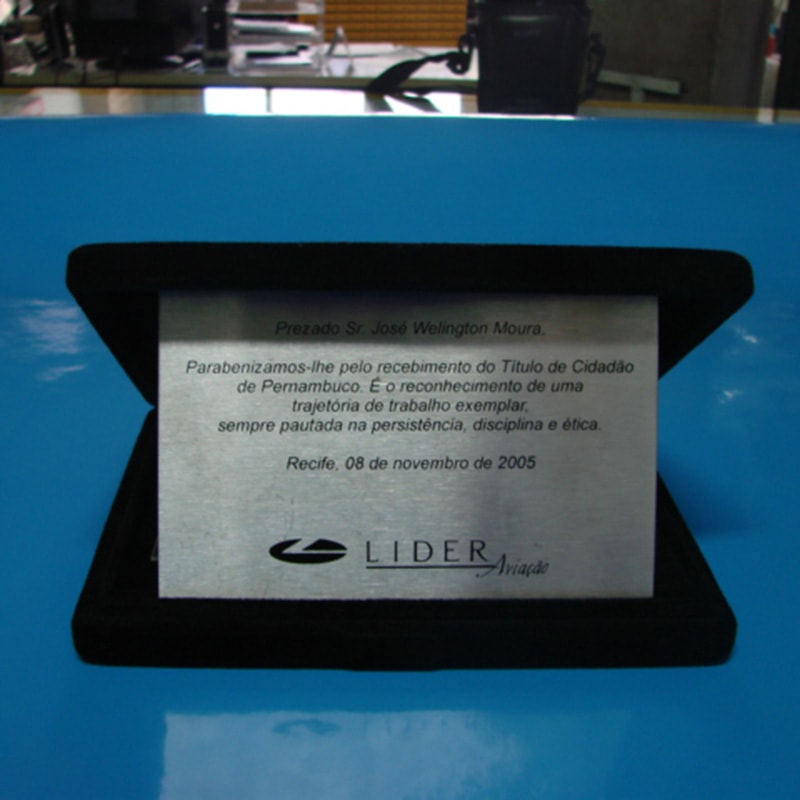 Placa de Homenagem